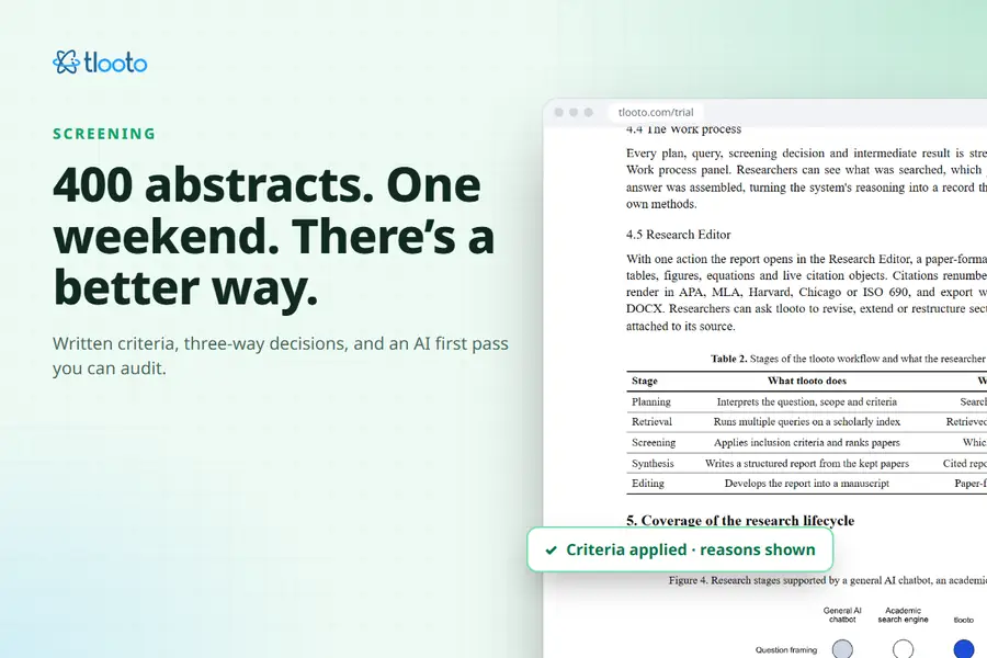 Screening 400 Abstracts Without Losing Your Weekend